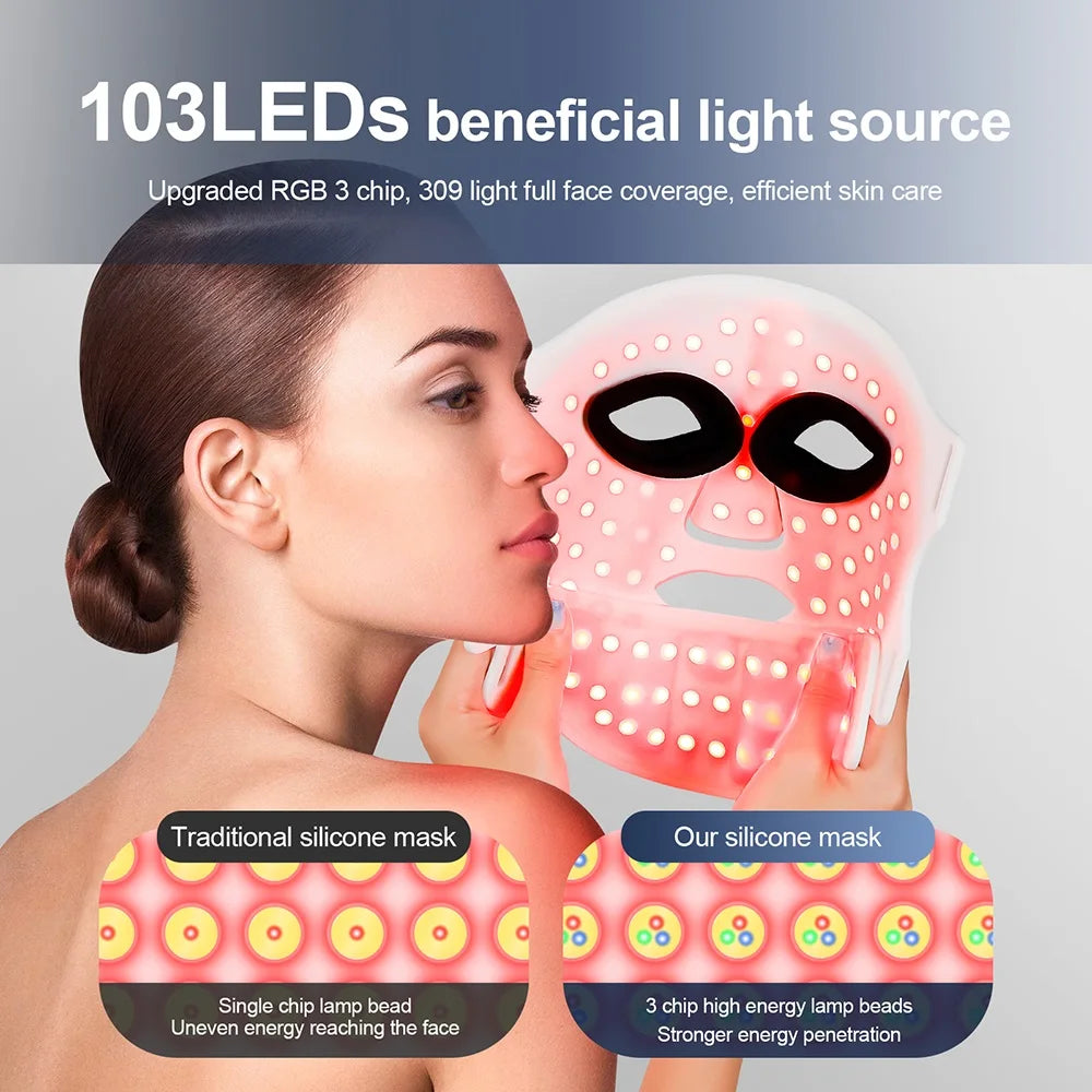 LED mask detail