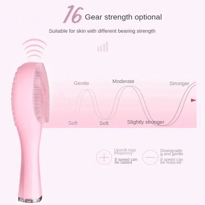 Electric brush in use