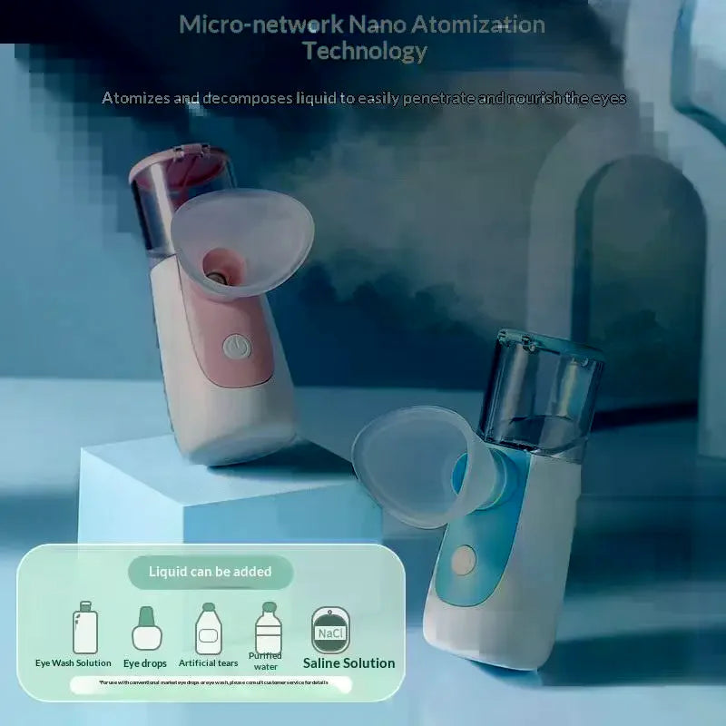 Facial steamer in use